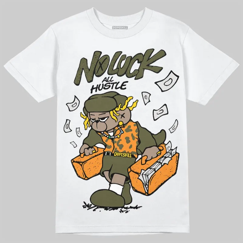 Olive Collection DopeSkill T-Shirt No Luck, All Hustle Graphic sold by DopeSkill