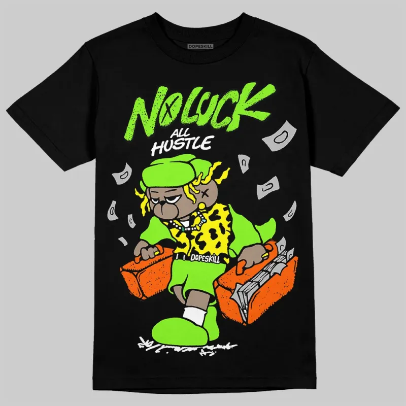 Neon Green Collection DopeSkill T-Shirt No Luck, All Hustle Graphic sold by DopeSkill