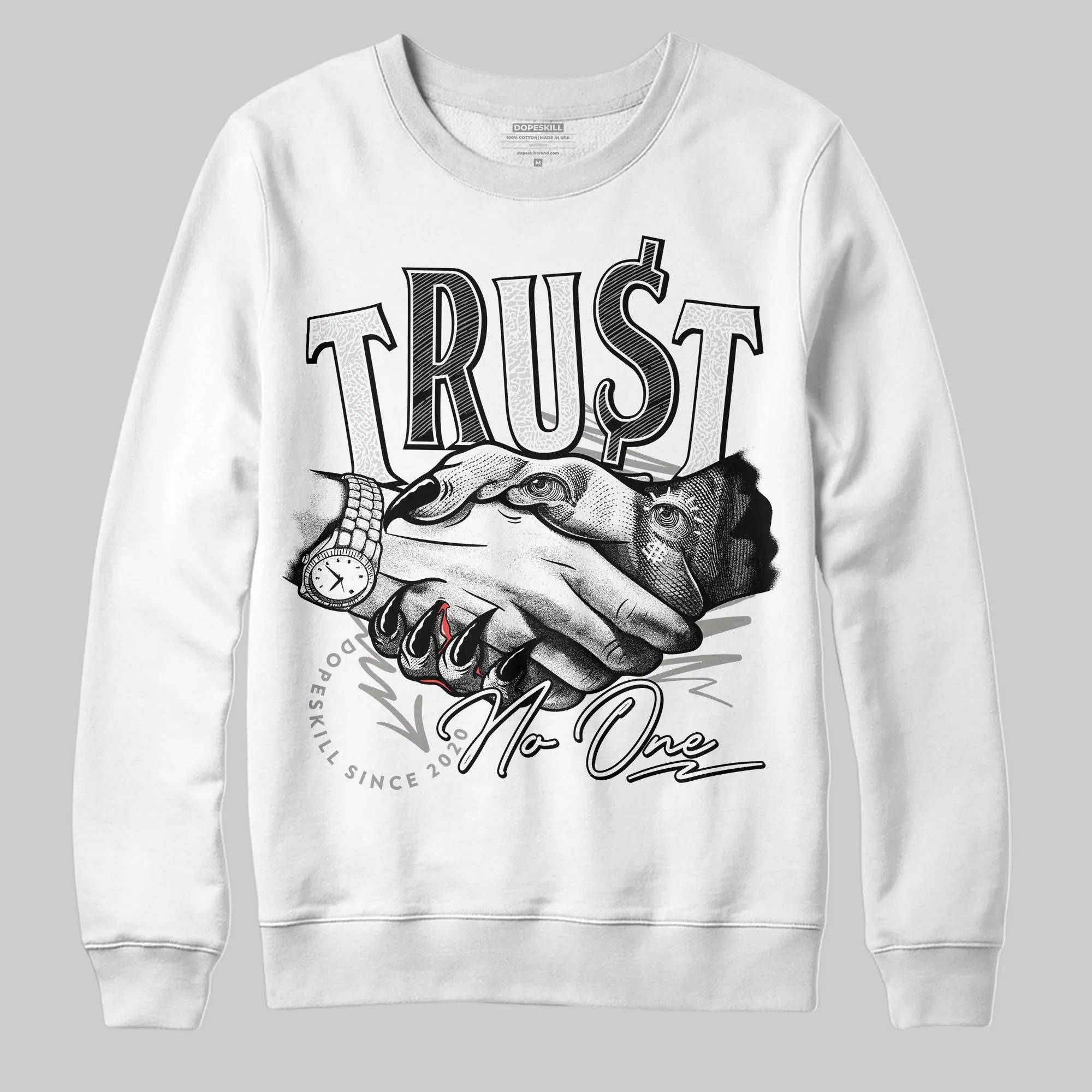 Pure Money 3s DopeSkill Sweatshirt Trust No One Graphic sold by DopeSkill product image thumbnail 2