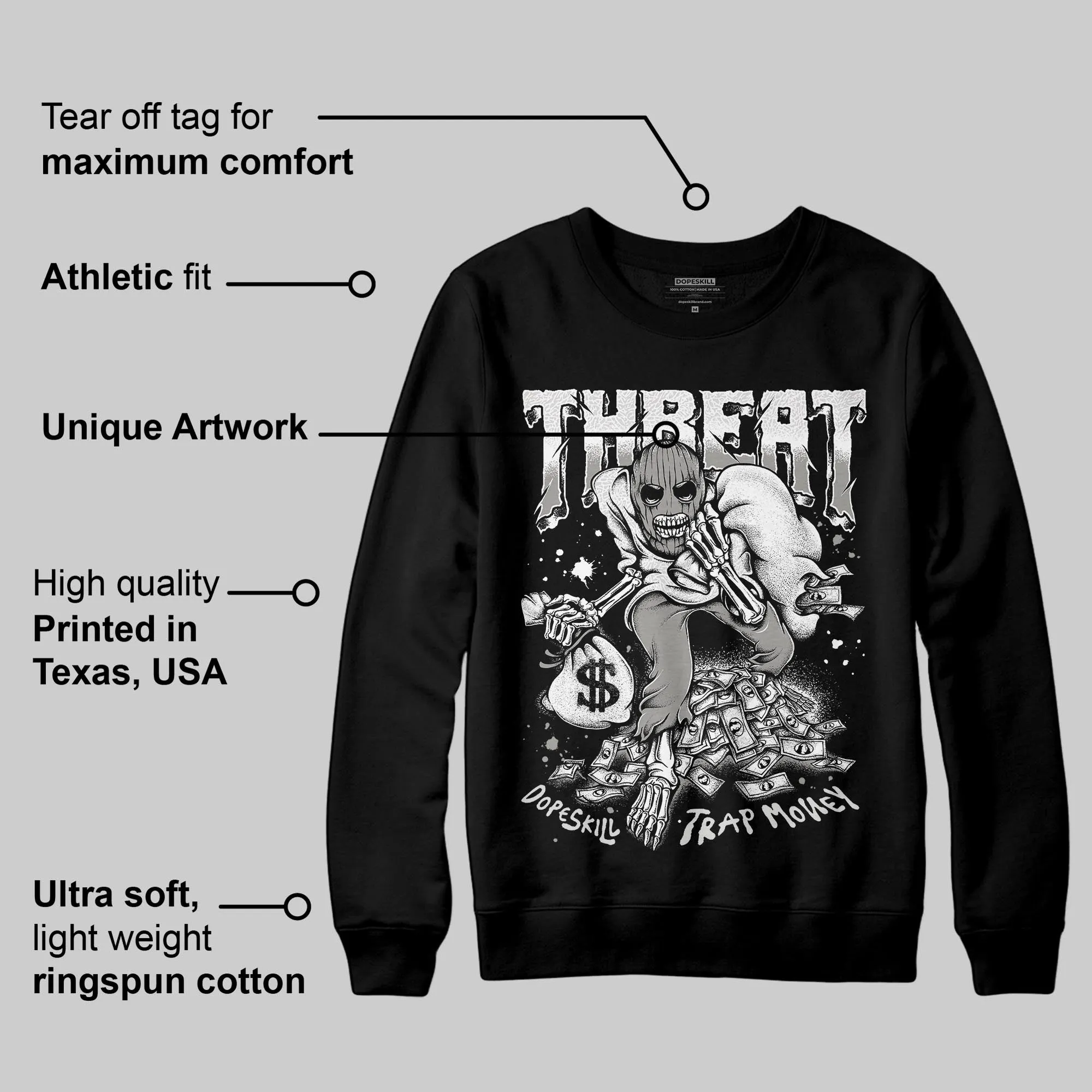 Pure Money 3s DopeSkill Sweatshirt Threat Graphic sold by DopeSkill product image thumbnail 3