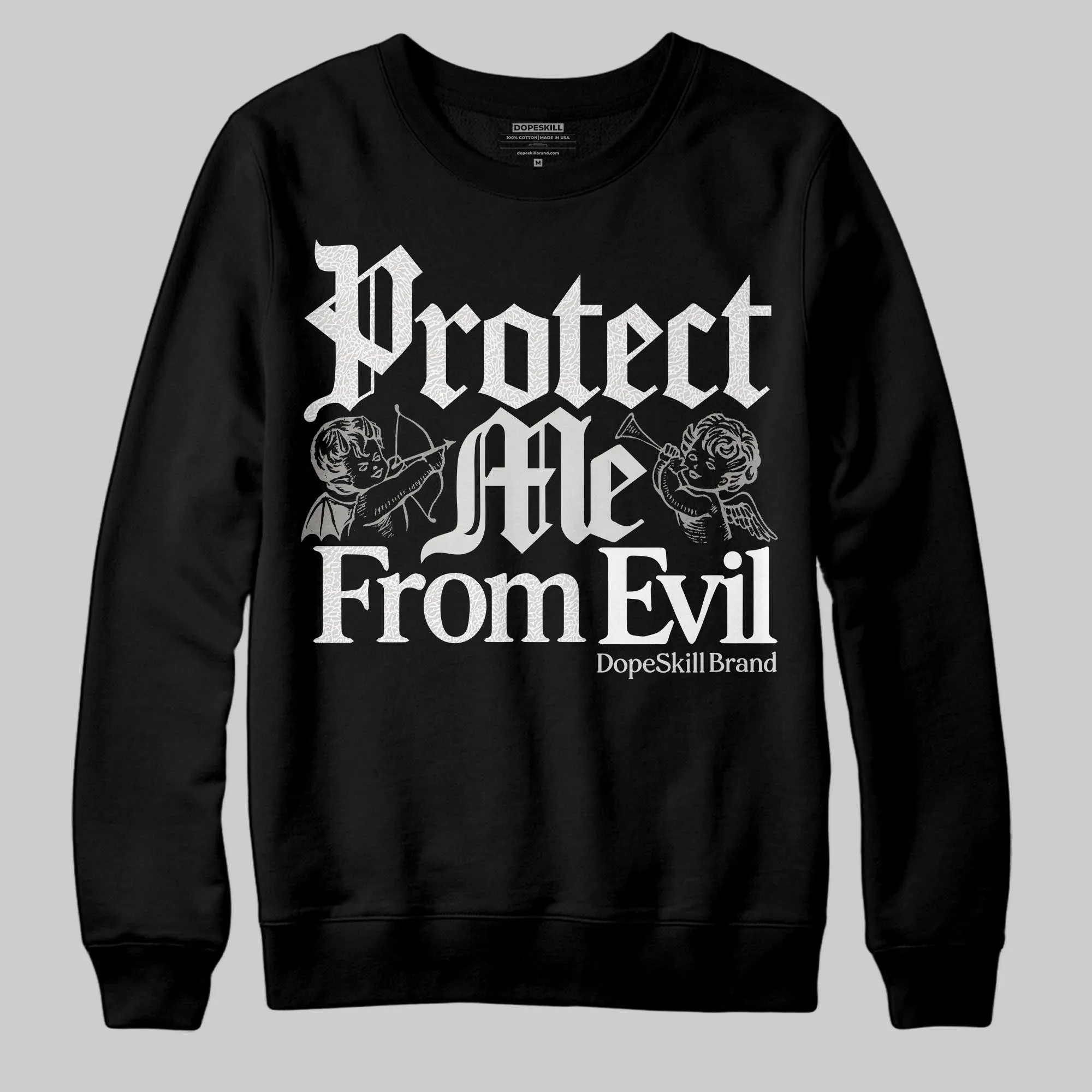 Pure Money 3s DopeSkill Sweatshirt Protect Me From Evil Graphic sold by DopeSkill