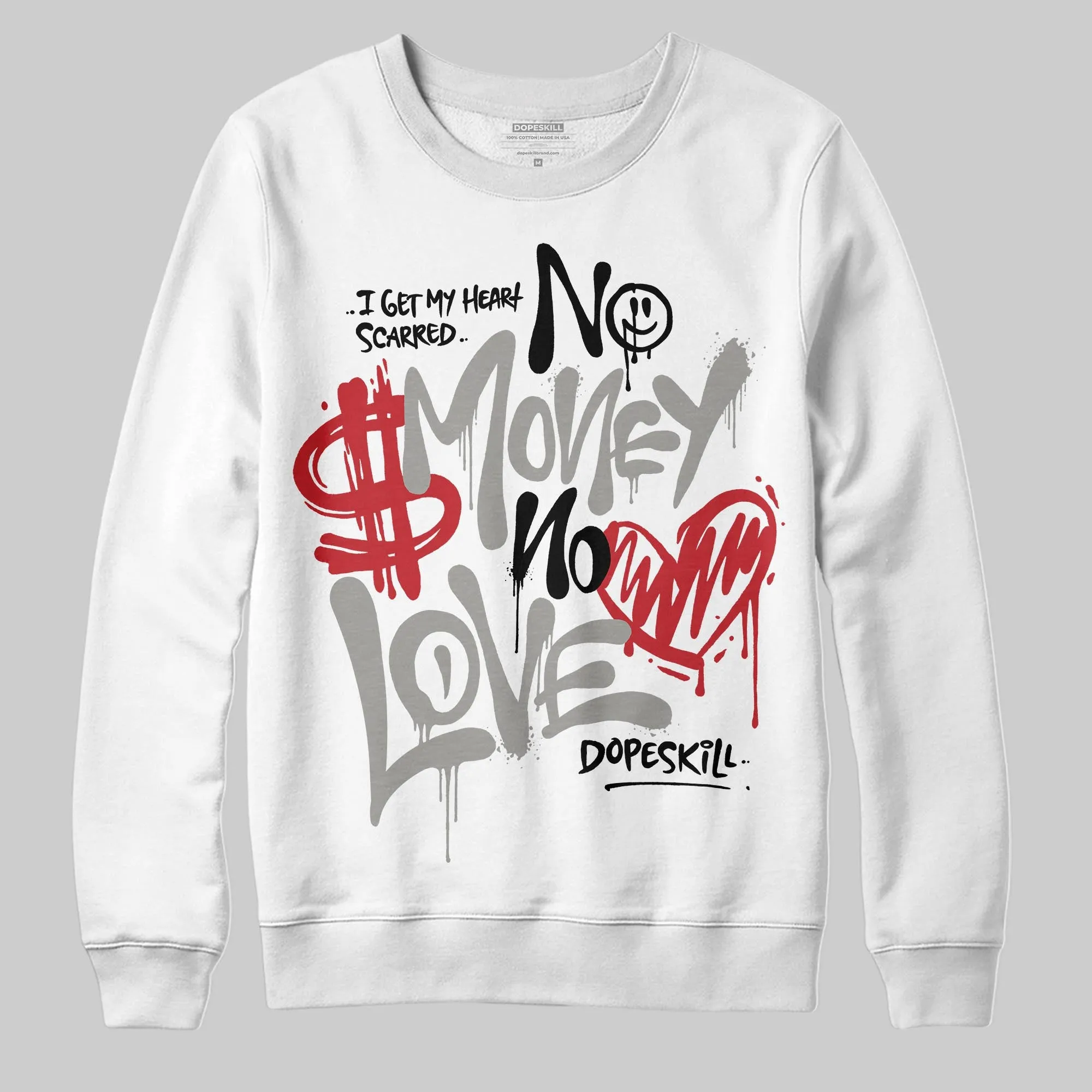 Pure Money 3s DopeSkill Sweatshirt No Money No Love Typo Graphic sold by DopeSkill product image thumbnail 2
