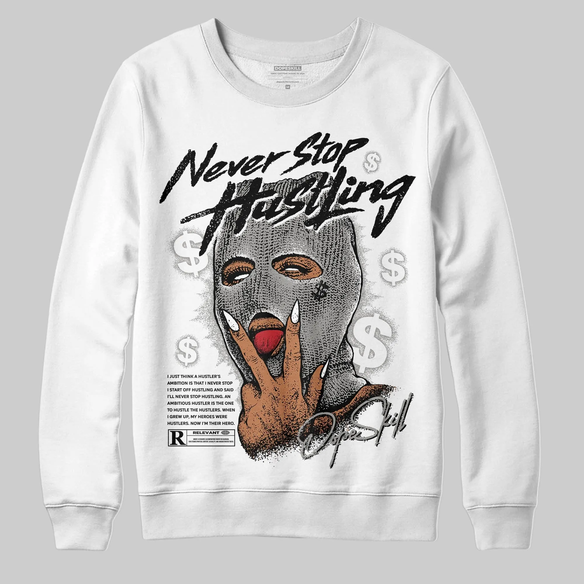 Pure Money 3s DopeSkill Sweatshirt Never Stop Hustling Graphic sold by DopeSkill product image thumbnail 2