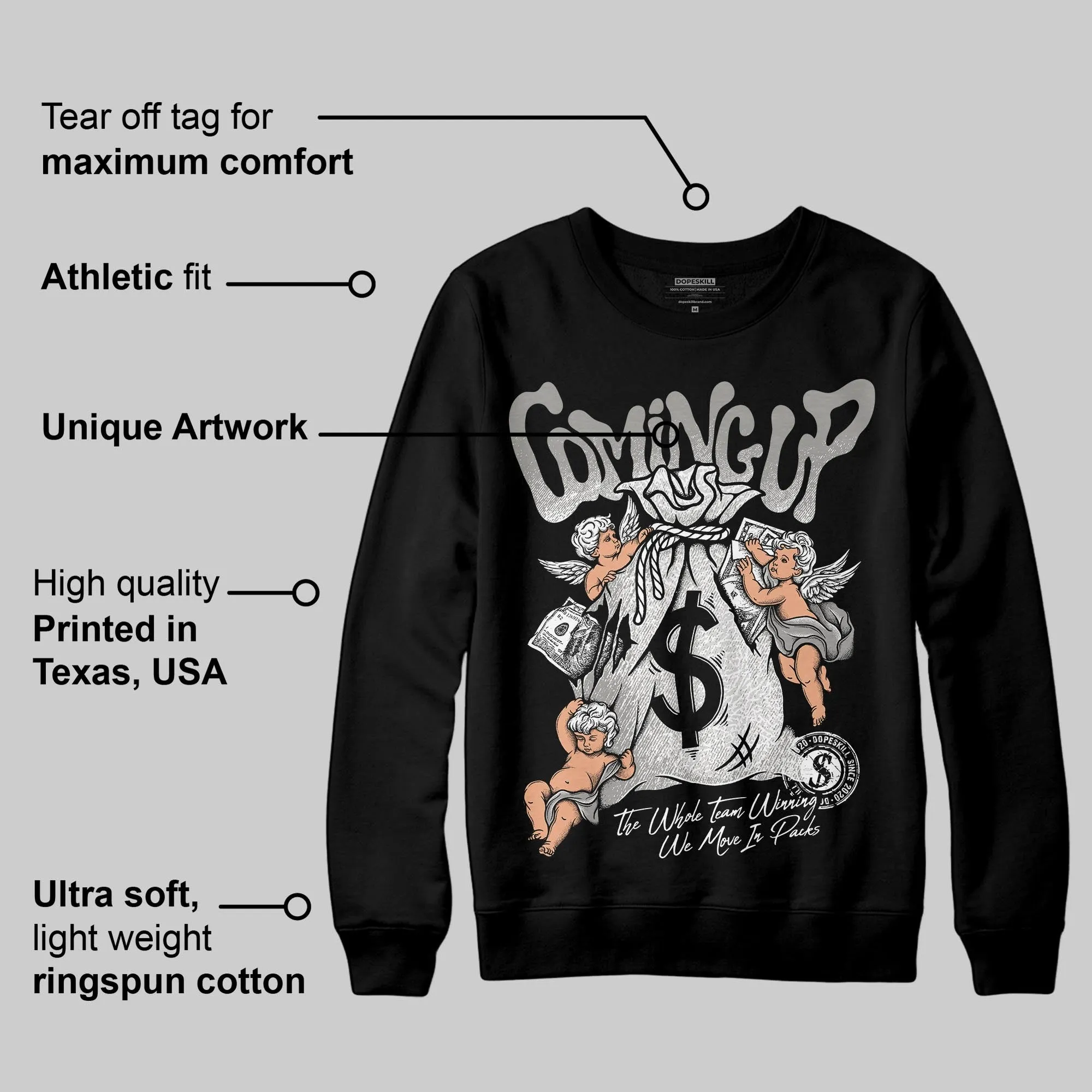 Pure Money 3s DopeSkill Sweatshirt Money Bag Coming Up Graphic sold by DopeSkill product image thumbnail 3