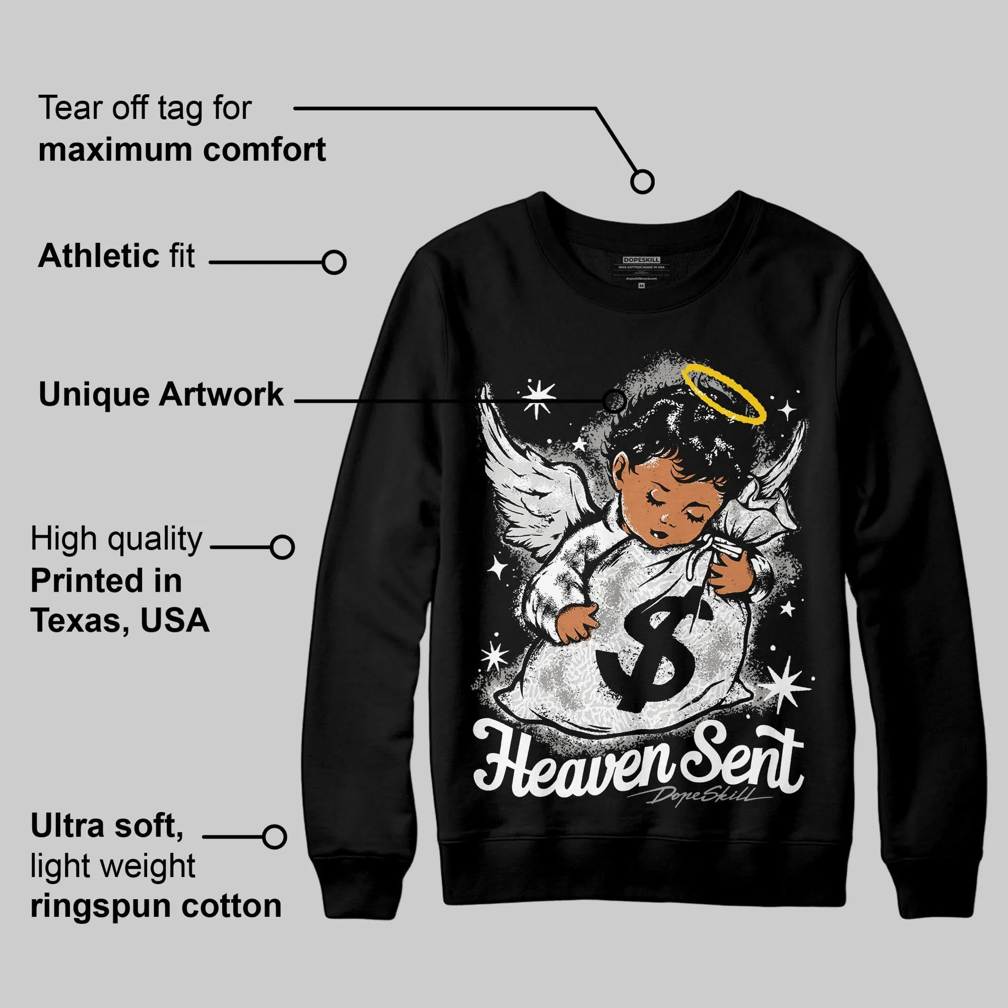 Pure Money 3s DopeSkill Sweatshirt Heaven Sent Graphic sold by DopeSkill product image thumbnail 3