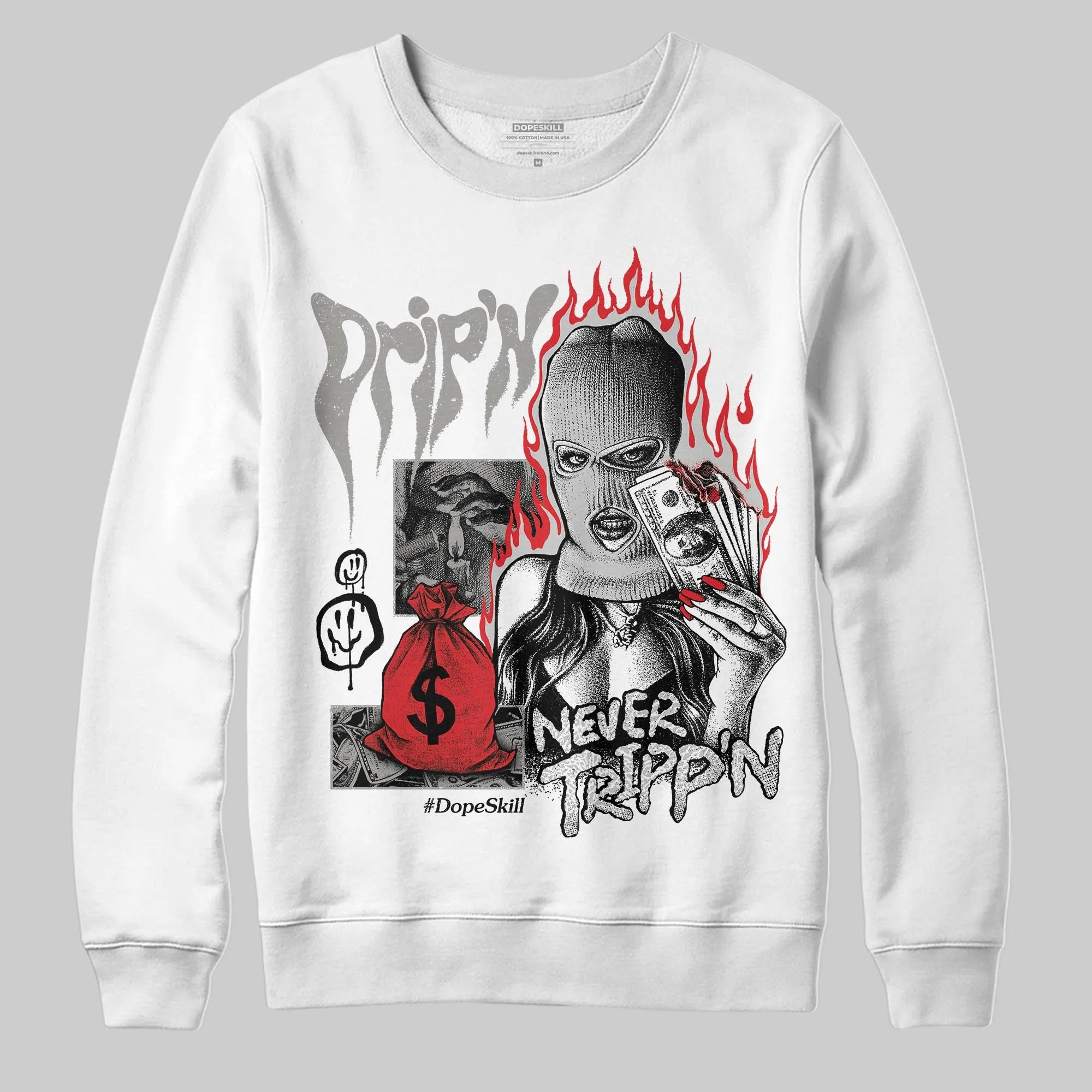 Pure Money 3s DopeSkill Sweatshirt Drip'n Never Tripp'n Graphic sold by DopeSkill product image thumbnail 2