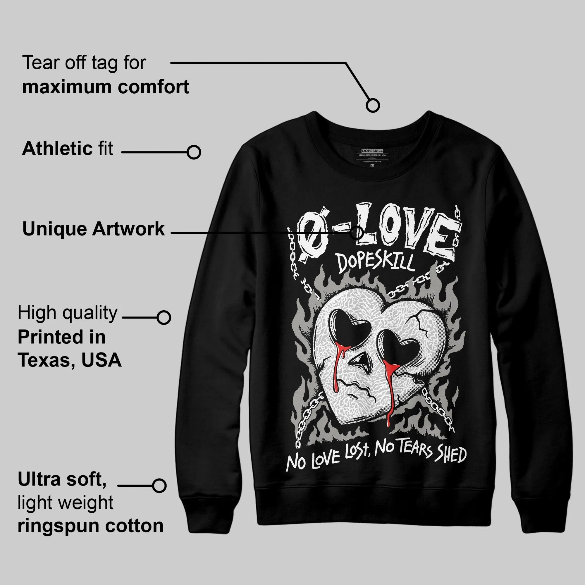 Pure Money 3s DopeSkill Sweatshirt Crying Heart Graphic sold by DopeSkill product image thumbnail 3