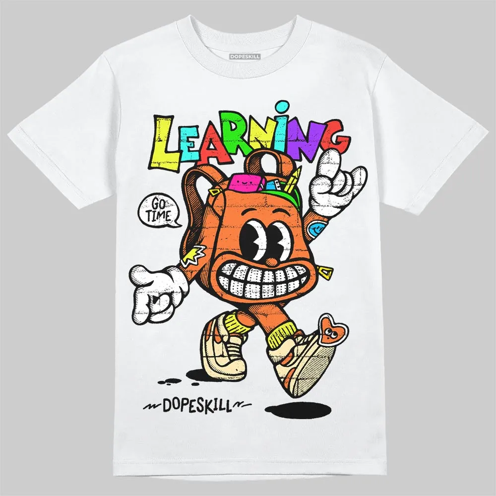Orange Black White DopeSkill T-Shirt Learning Graphic sold by DopeSkill