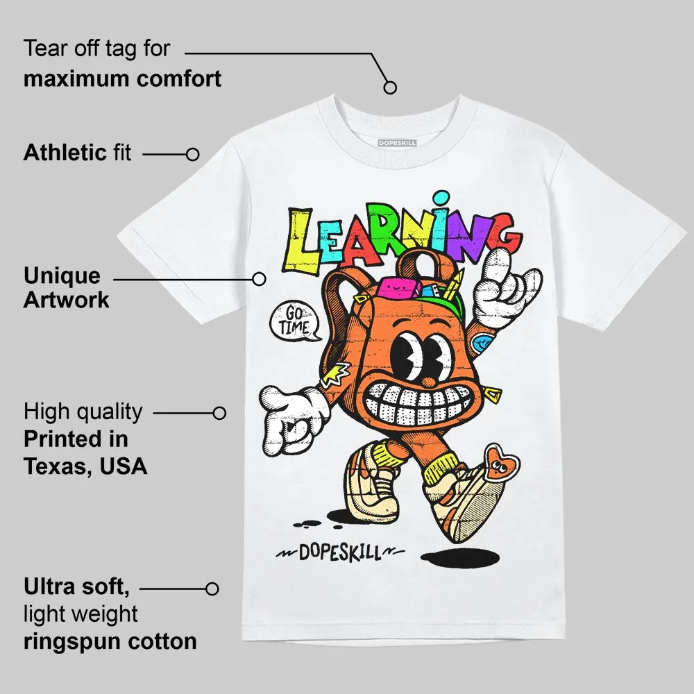 Orange Black White DopeSkill T-Shirt Learning Graphic sold by DopeSkill product image thumbnail 4
