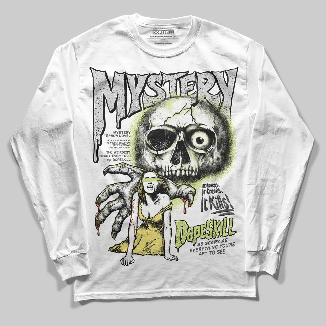 Light Lemon Twist 4s DopeSkill Long Sleeve T-Shirt Mystery Ghostly Grasp Graphic sold by DopeSkill product image thumbnail 2