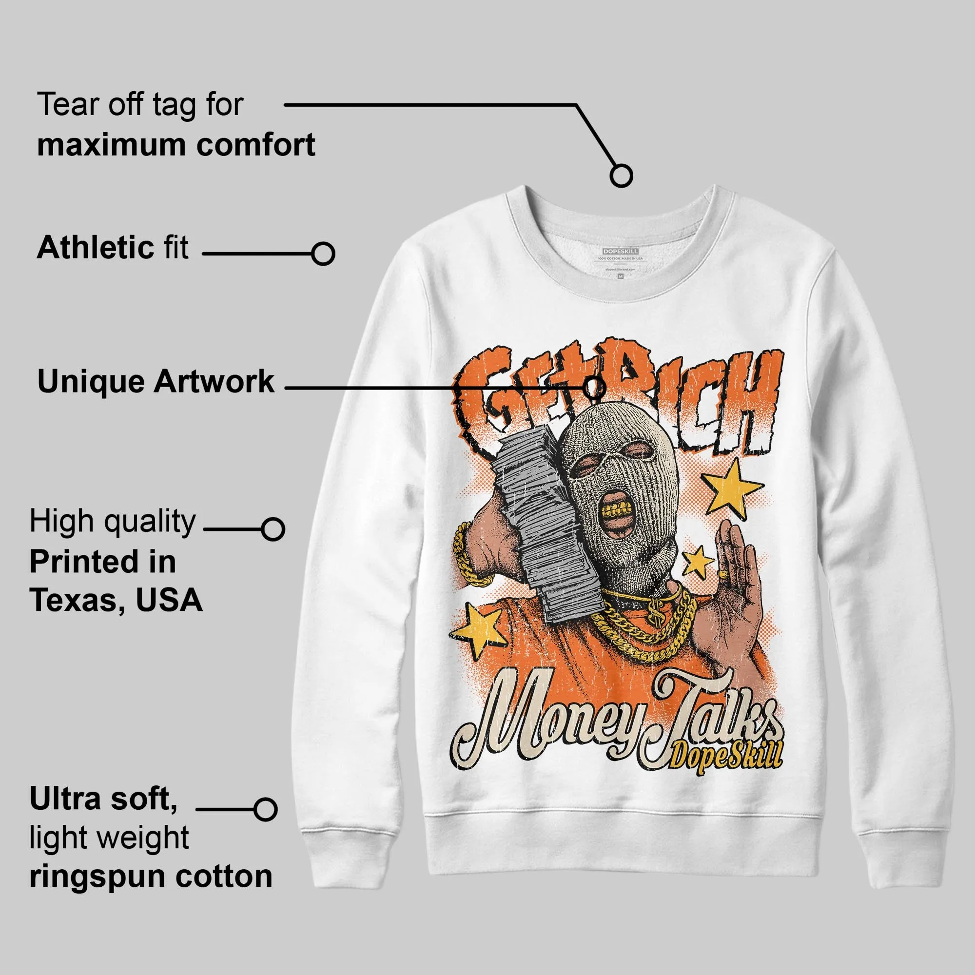 Starfish 3s DopeSkill Sweatshirt Get Rich Graphic sold by DopeSkill product image thumbnail 3