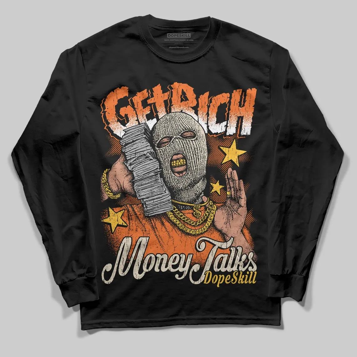 Starfish 3s DopeSkill Long Sleeve T-Shirt Get Rich Graphic sold by DopeSkill product image thumbnail 2