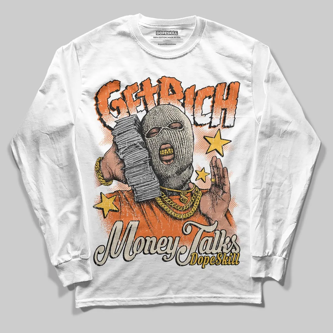 Starfish 3s DopeSkill Long Sleeve T-Shirt Get Rich Graphic sold by DopeSkill