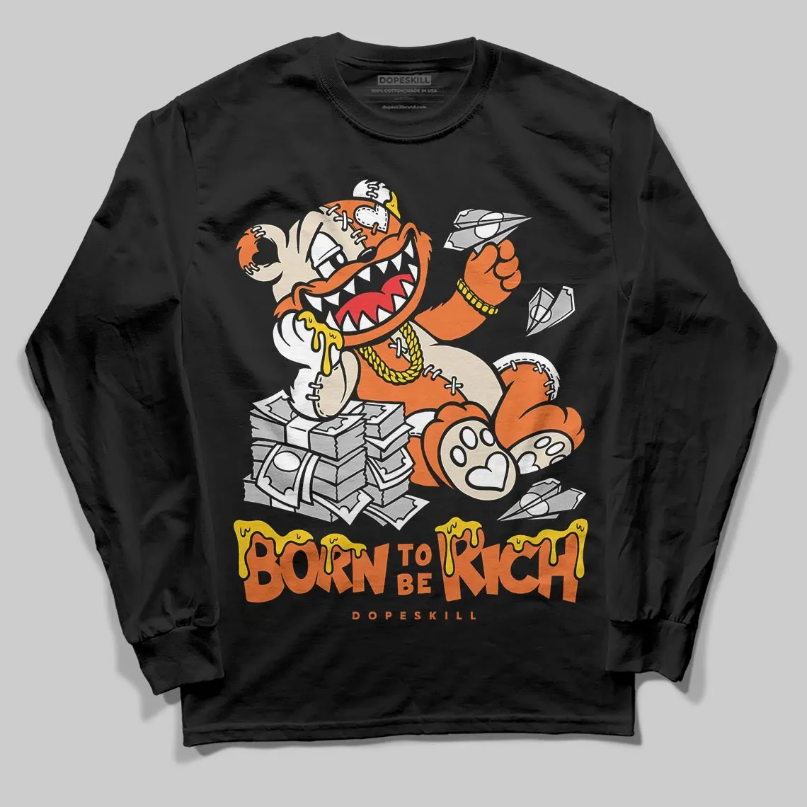 Starfish 3s DopeSkill Long Sleeve T-Shirt Born To Be Rich Graphic sold by DopeSkill product image thumbnail 2