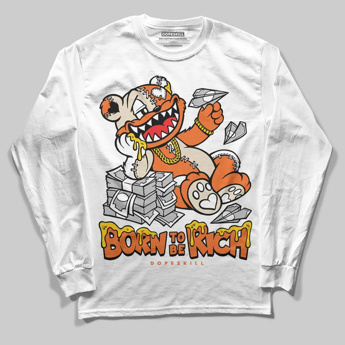 Starfish 3s DopeSkill Long Sleeve T-Shirt Born To Be Rich Graphic sold by DopeSkill