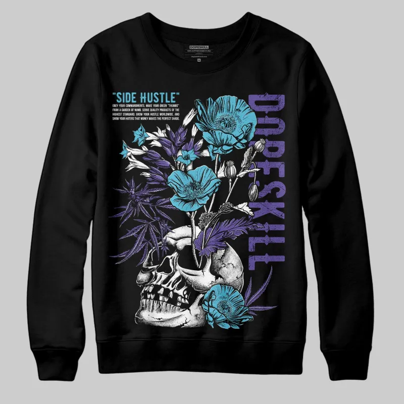 Aqua 8s DopeSkill Sweatshirt Side Hustle Graphic sold by DopeSkill
