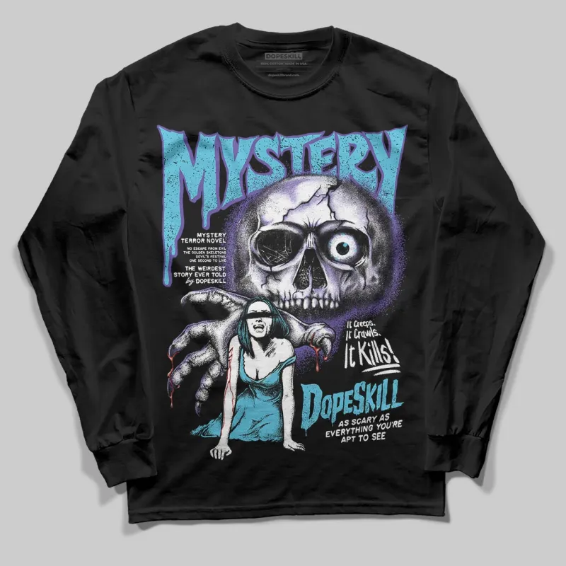 Aqua 8s DopeSkill Long Sleeve T-Shirt Mystery Ghostly Grasp Graphic sold by DopeSkill