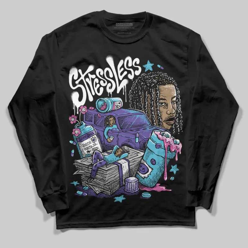Aqua 8s DopeSkill Long Sleeve T-Shirt Stressless Graphic sold by DopeSkill