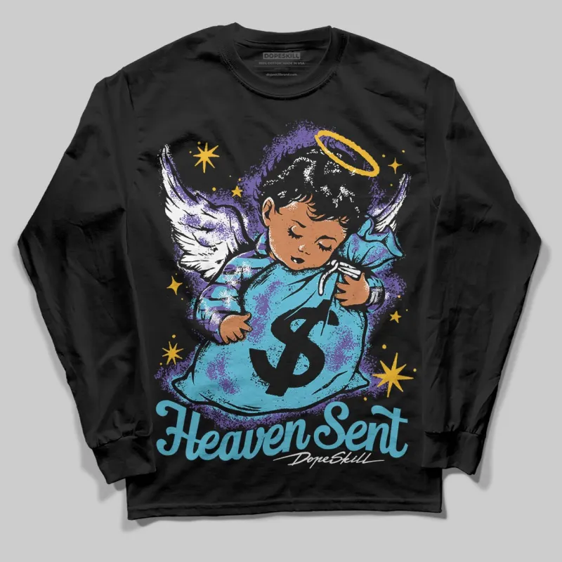 Aqua 8s DopeSkill Long Sleeve T-Shirt Heaven Sent Graphic sold by DopeSkill