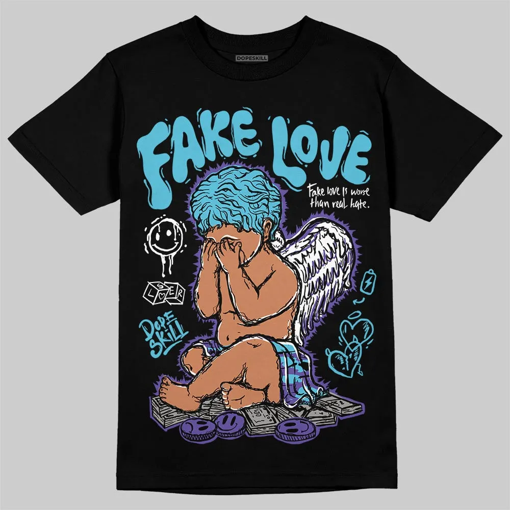 Aqua 8s DopeSkill T-Shirt False Love Graphic sold by DopeSkill