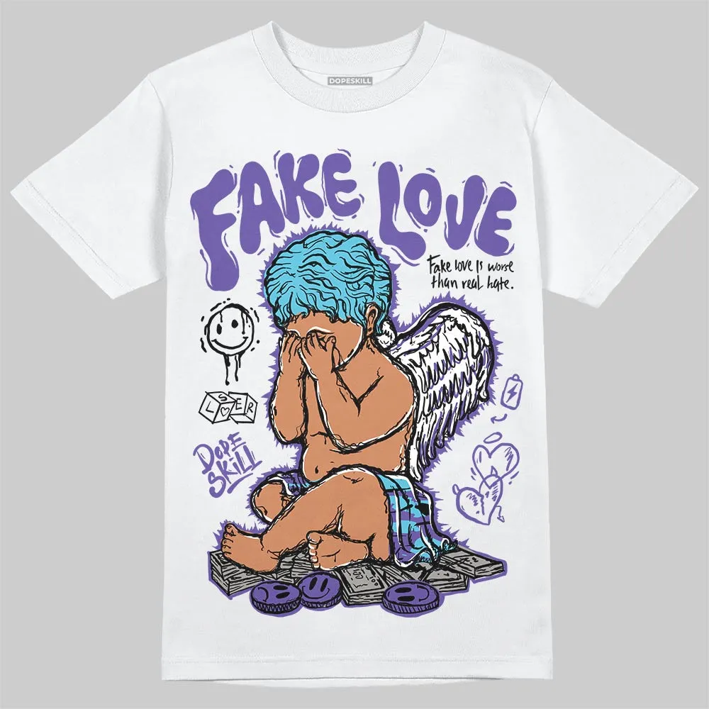 Aqua 8s DopeSkill T-Shirt False Love Graphic sold by DopeSkill product image thumbnail 2