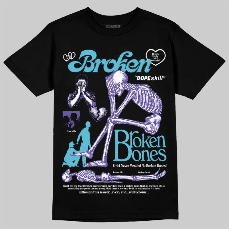 Aqua 8s DopeSkill T-Shirt Broken Bones Graphic sold by DopeSkill