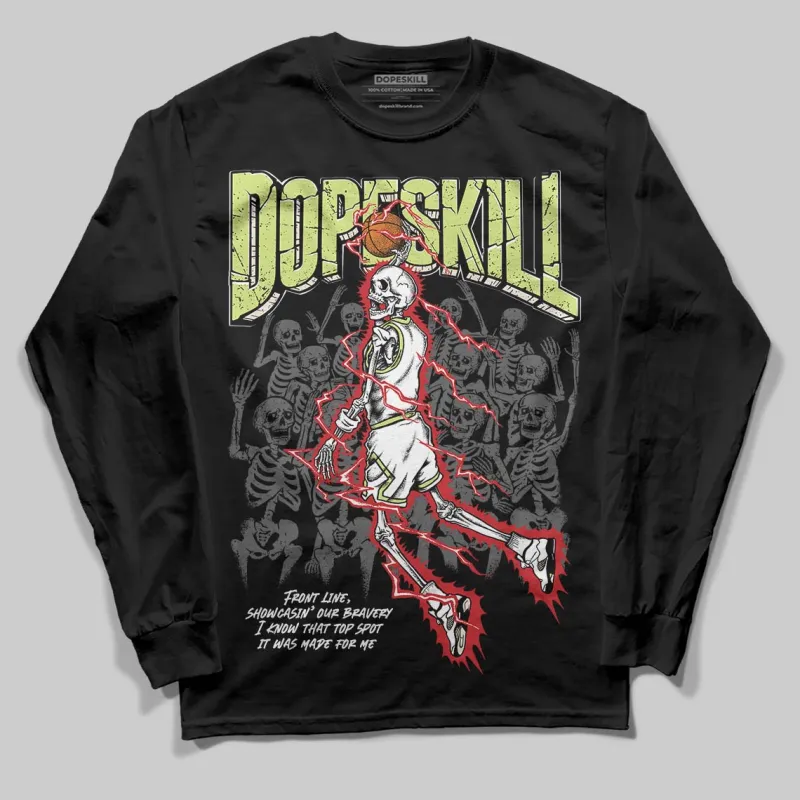 Luminous Green 5s DopeSkill Long Sleeve T-Shirt Thunder Dunk Graphic sold by DopeSkill