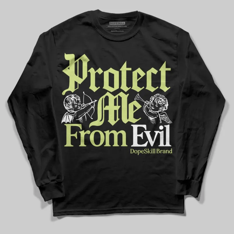 Luminous Green 5s DopeSkill Long Sleeve T-Shirt Protect Me From Evil Graphic made by DopeSkill