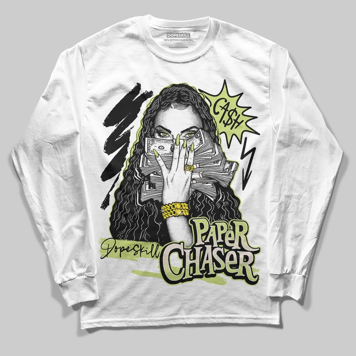 Luminous Green 5s DopeSkill Long Sleeve T-Shirt NPC Graphic sold by DopeSkill product image thumbnail 2