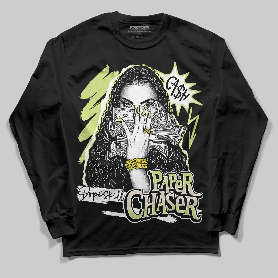 Luminous Green 5s DopeSkill Long Sleeve T-Shirt NPC Graphic sold by DopeSkill