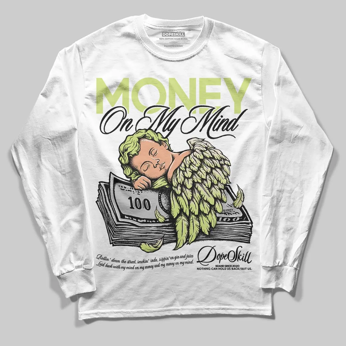 Luminous Green 5s DopeSkill Long Sleeve T-Shirt MOMM Graphic sold by DopeSkill product image thumbnail 2