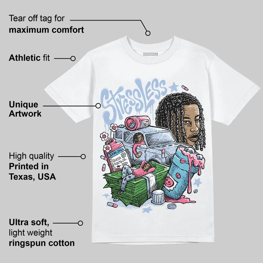 Denim Pink Glow 3s DopeSkill T-Shirt Stressless Graphic sold by DopeSkill product image thumbnail 3