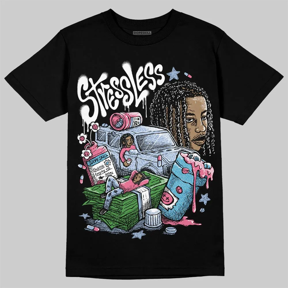 Denim Pink Glow 3s DopeSkill T-Shirt Stressless Graphic sold by DopeSkill product image thumbnail 2