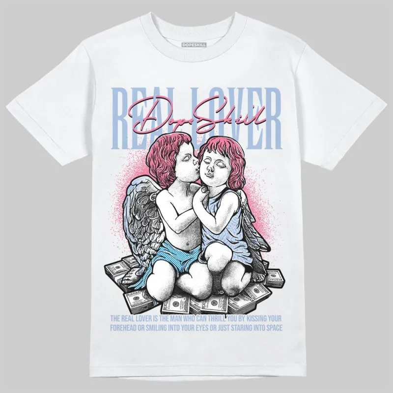 Denim Pink Glow 3s DopeSkill T-Shirt Real Lover Graphic sold by DopeSkill