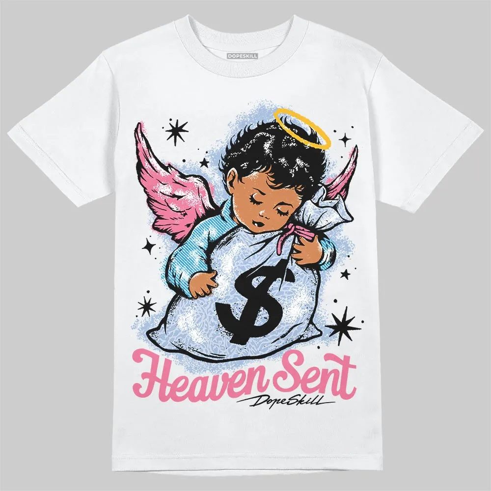 Denim Pink Glow 3s DopeSkill T-Shirt Heaven Sent Graphic sold by DopeSkill
