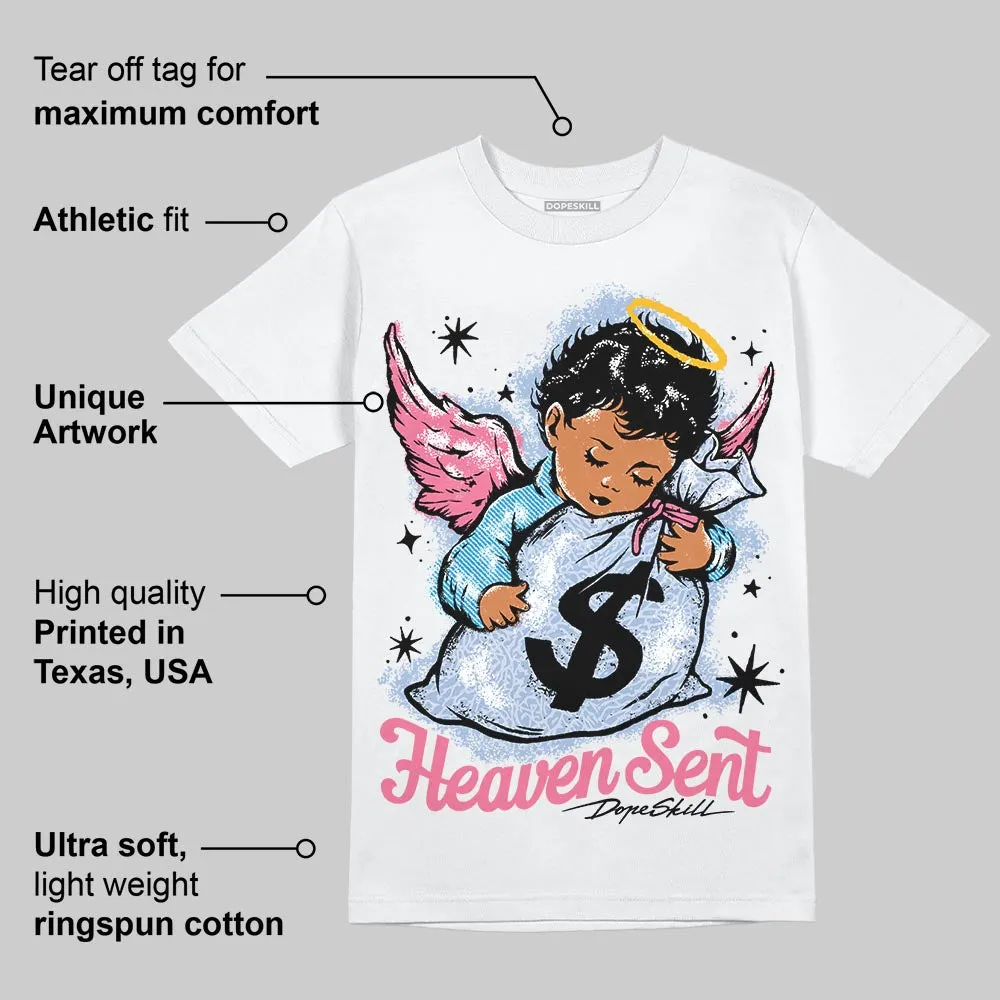 Denim Pink Glow 3s DopeSkill T-Shirt Heaven Sent Graphic sold by DopeSkill product image thumbnail 3