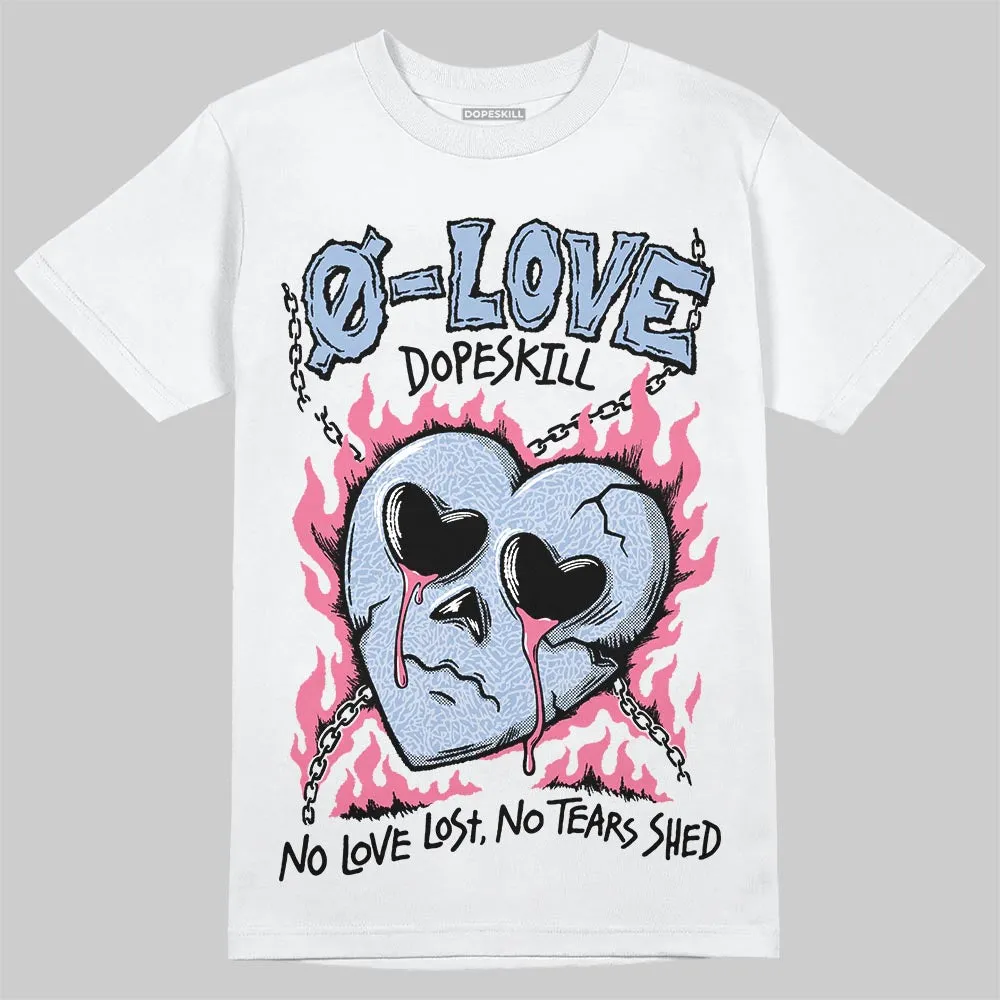 Denim Pink Glow 3s DopeSkill T-Shirt Crying Heart Graphic sold by DopeSkill