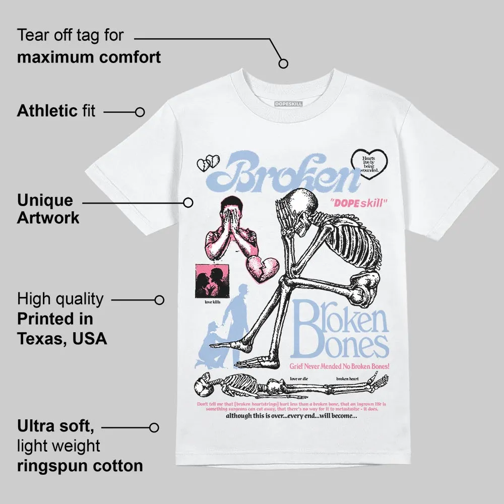Denim Pink Glow 3s DopeSkill T-Shirt Broken Bones Graphic sold by DopeSkill product image thumbnail 3