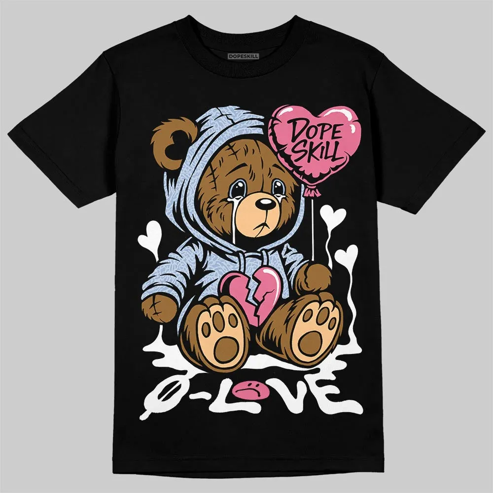 Denim Pink Glow 3s DopeSkill T-Shirt Broken Bear Graphic sold by DopeSkill product image thumbnail 2