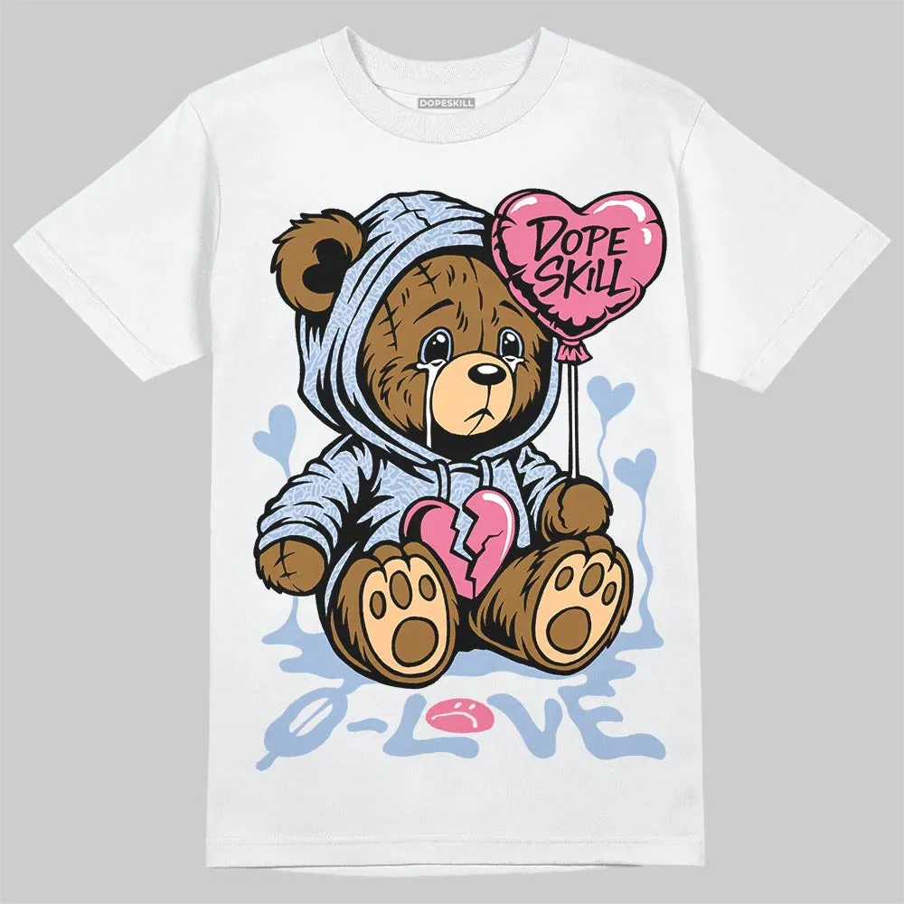 Denim Pink Glow 3s DopeSkill T-Shirt Broken Bear Graphic sold by DopeSkill