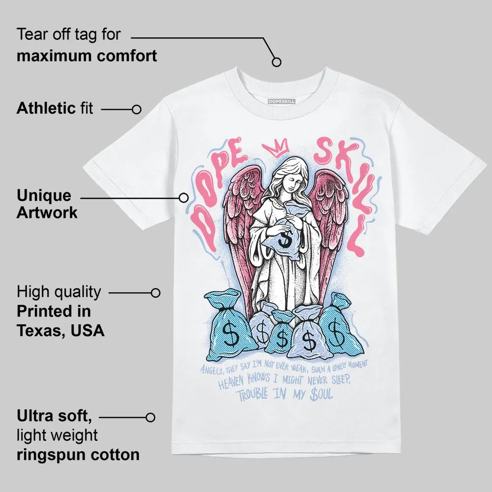 Denim Pink Glow 3s DopeSkill T-Shirt Angels Graphic sold by DopeSkill product image thumbnail 3