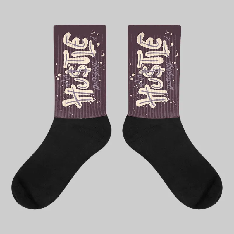 Burgundy Crush 3s DopeSkill Sublimated Socks Hustle Graphic sold by DopeSkill