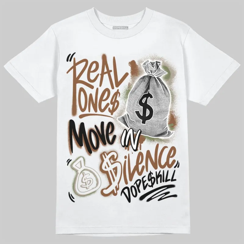 NB 2010 “Pecan” DopeSkill T-Shirt Real Ones Move In Silence Graphic sold by DopeSkill