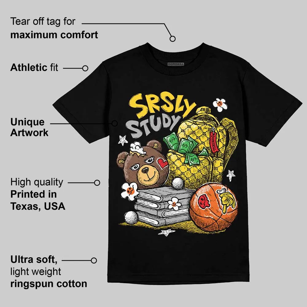 Black Tour Yellow AJ 4 Thunder DopeSkill T-Shirt SRSLY Study Graphic sold by DopeSkill product image thumbnail 4