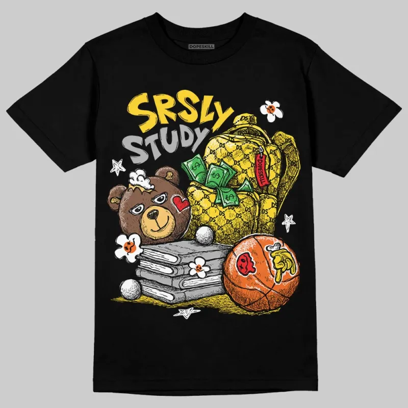 Black Tour Yellow AJ 4 Thunder DopeSkill T-Shirt SRSLY Study Graphic sold by DopeSkill