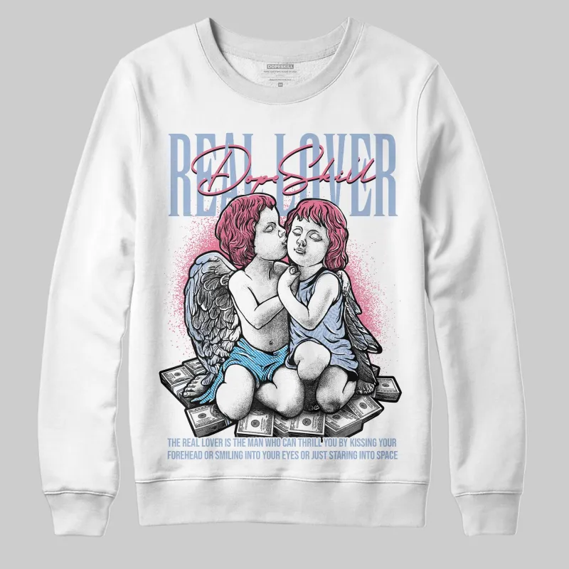 Denim Pink Glow 3s DopeSkill Sweatshirt Real Lover Graphic sold by DopeSkill