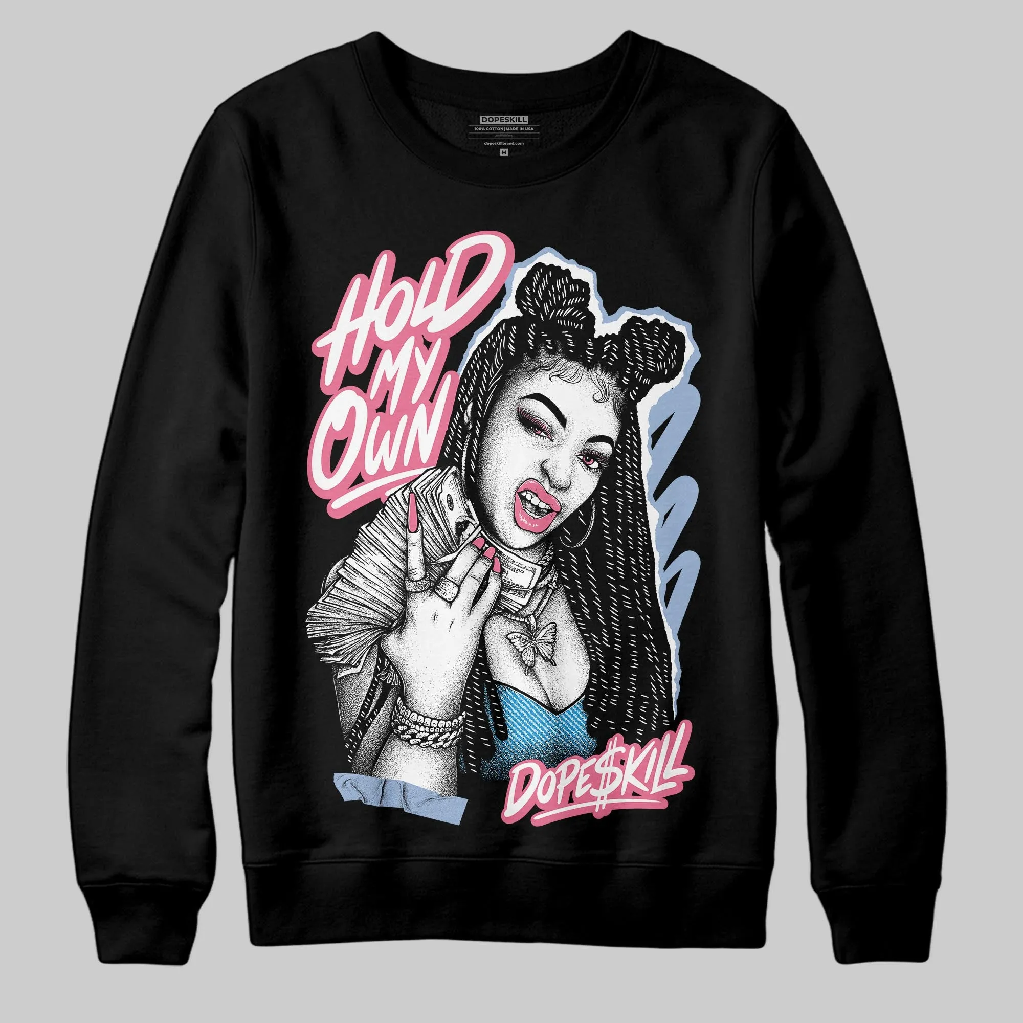 Denim Pink Glow 3s DopeSkill Sweatshirt New H.M.O Graphic sold by DopeSkill product image thumbnail 2