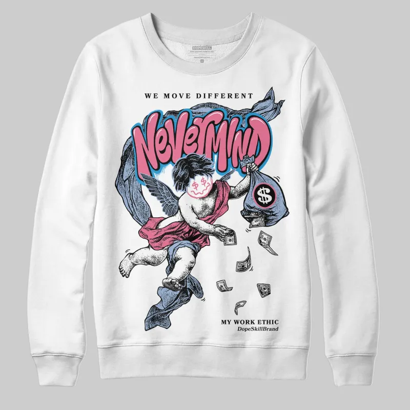 Denim Pink Glow 3s DopeSkill Sweatshirt Nevermind Graphic sold by DopeSkill