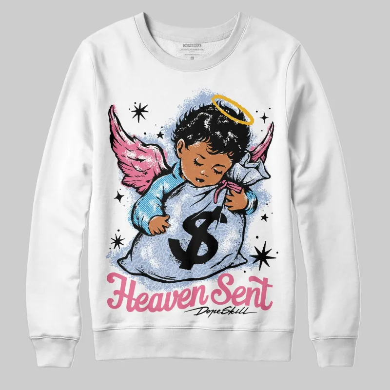 Denim Pink Glow 3s DopeSkill Sweatshirt Heaven Sent Graphic sold by DopeSkill
