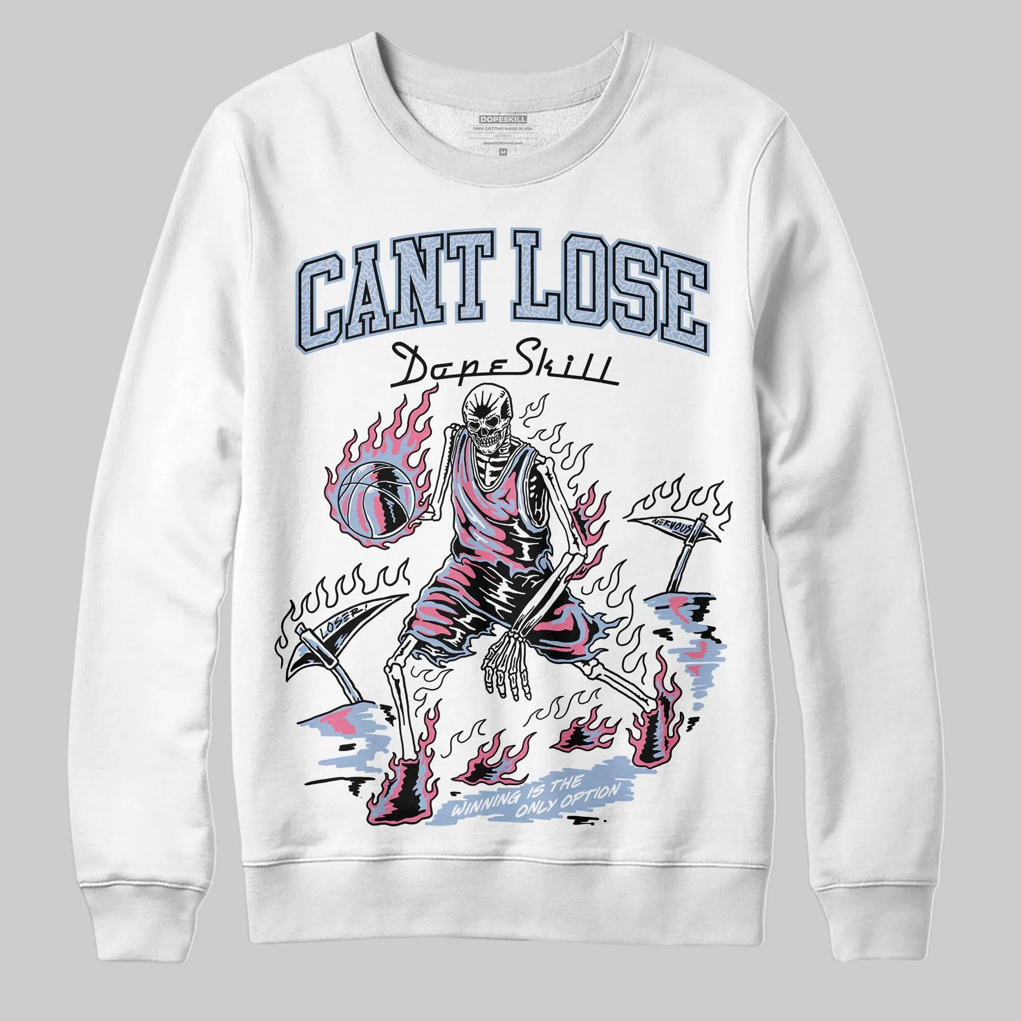 Denim Pink Glow 3s DopeSkill Sweatshirt Cant Lose Graphic sold by DopeSkill